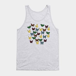 Red, Orange, Yellow, Green, and Blue Butterflies Tank Top